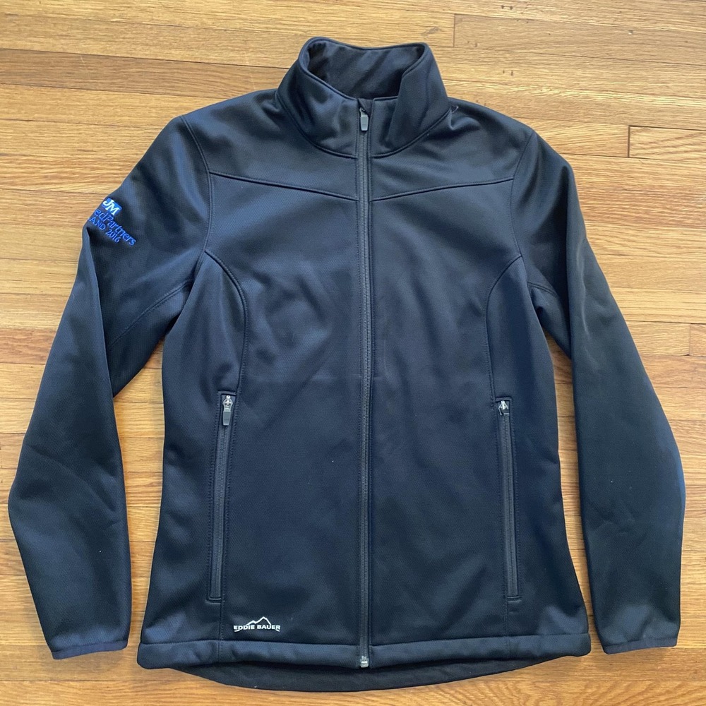Eddie Bauer Black Full-Zip Bomber Jacket